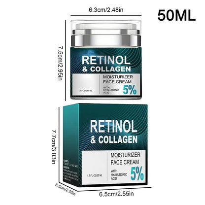 Retinol Anti-Aging Face Cream – Collagen & Hyaluronic Acid (50ml)