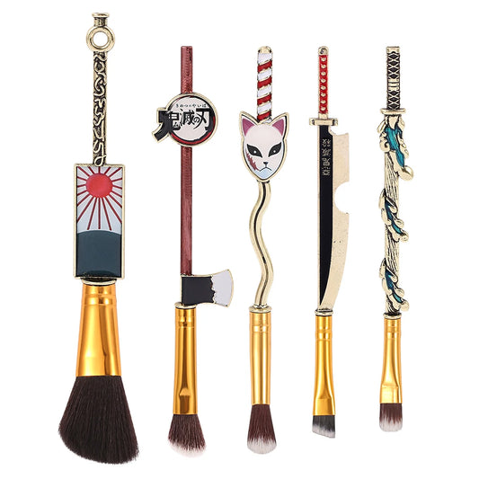 Demon Slayer Makeup Brush Set (5pcs) – Cosplay Tools