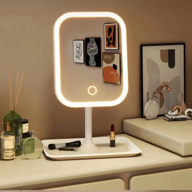 LED Touch Control Desktop Vanity Mirror — Desktop Mirror, LED Lighting | Beautifully Within