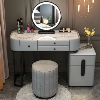 Wide Vanity Table with Storage Drawer