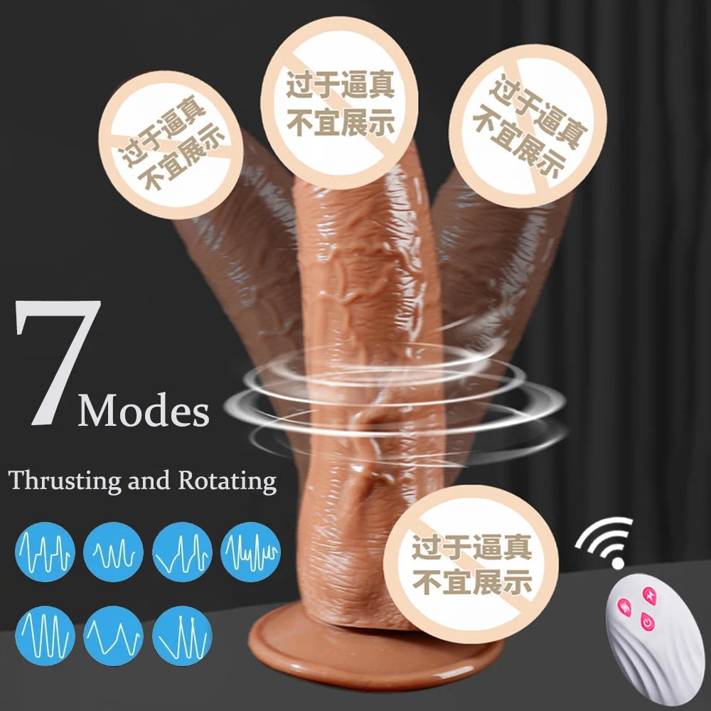 Thrusting Realistic Dildo w/ Remote