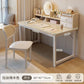 Simple Dressing Table Makeup Table with Storage Vanity Desk with Mirror and Led Lights Study Table Student Desk for Bedroom