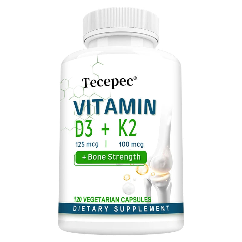 Vitamin D + K Supplement – Bone, Joint, Heart & Immune Support (120)