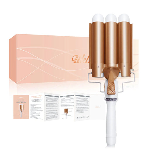 UKLISS Triple Barrel Curler – Ceramic Wave Styler
