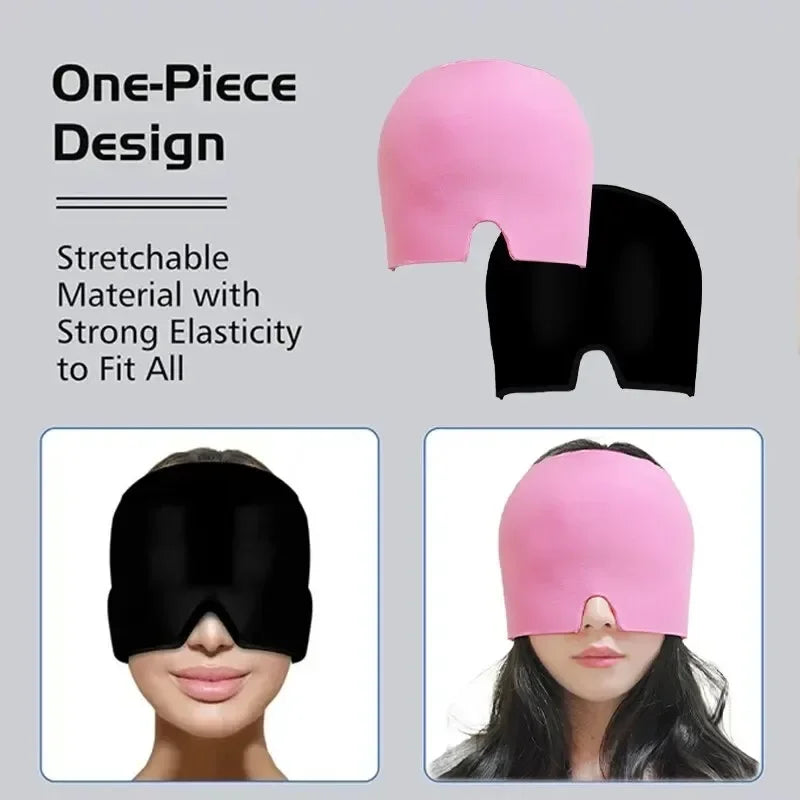 Portable Gel Cold Hot Head Ice Cap with Sleep Eye Mask for Relaxation