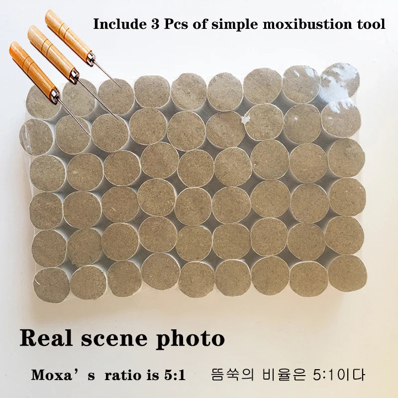 54Pcs/Set Moxibustion Roll Using Pure Nature Wormwood Chinese Medicine Moxa Care Meridian Warm Therapy Relieve Pain Health Care