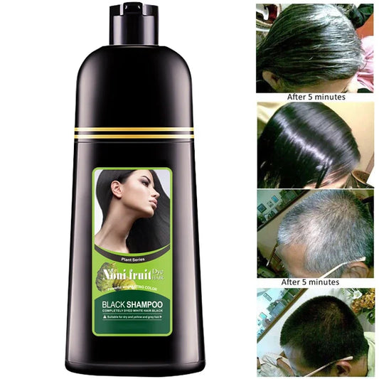 Black Hair Dye Shampoo – Fast Gray Coverage, 500ml