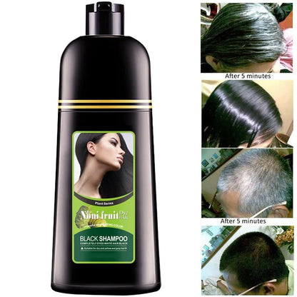 Black Hair Dye Shampoo – Fast Gray Coverage, 500ml