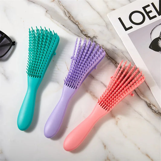 Boar Bristle Hair Brush – Wooden Paddle Scalp Massage Comb