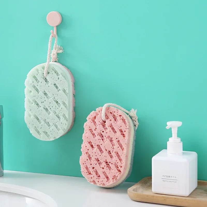 Exfoliating Body Scrub Sponge & Massage Brush