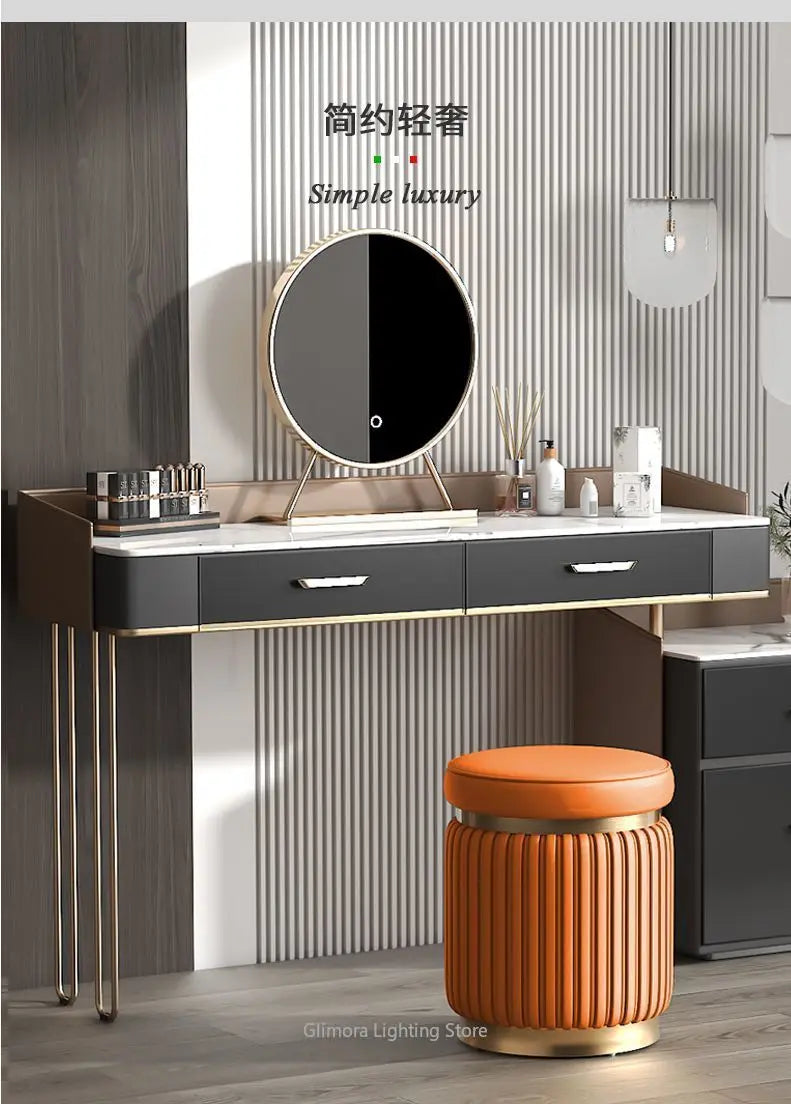 Upholstered Vanity Stool — Vanity Furniture, Bedroom Furniture | Beautifully Within
