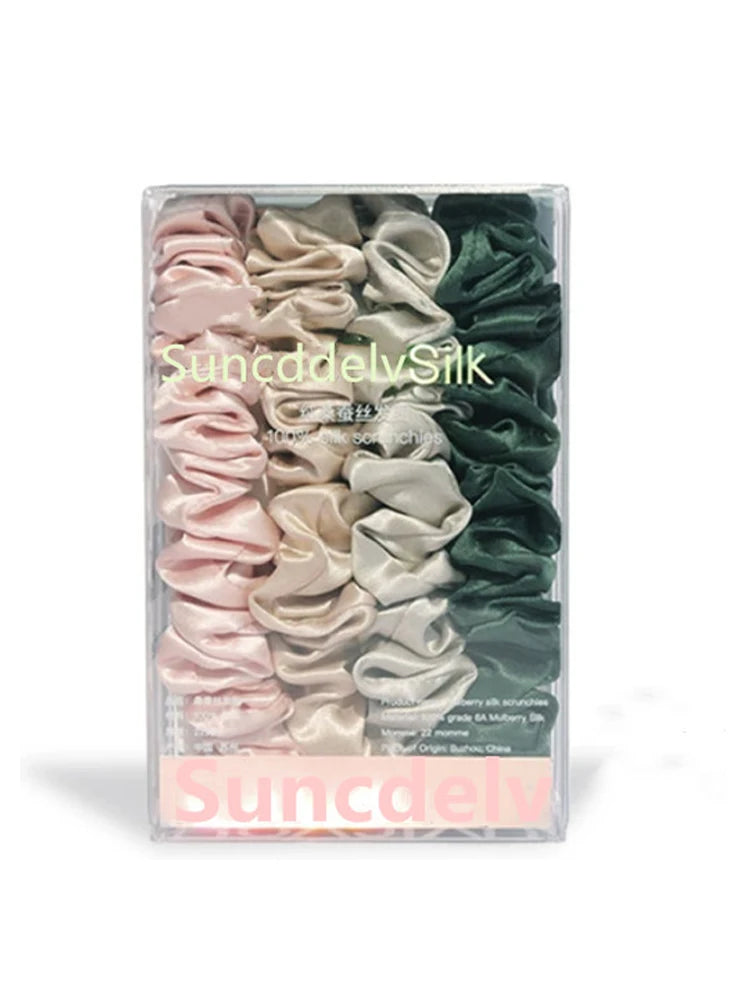 Silk Hair Scrunchies – Pure Mulberry Skinny Hair Ties
