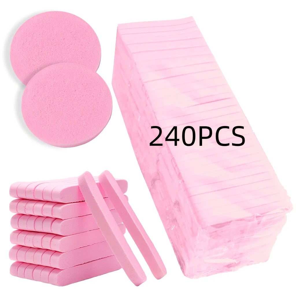 Compressed Facial Sponges (240-Count) — Bath Tool, Makeup Removal | Beautifully Within