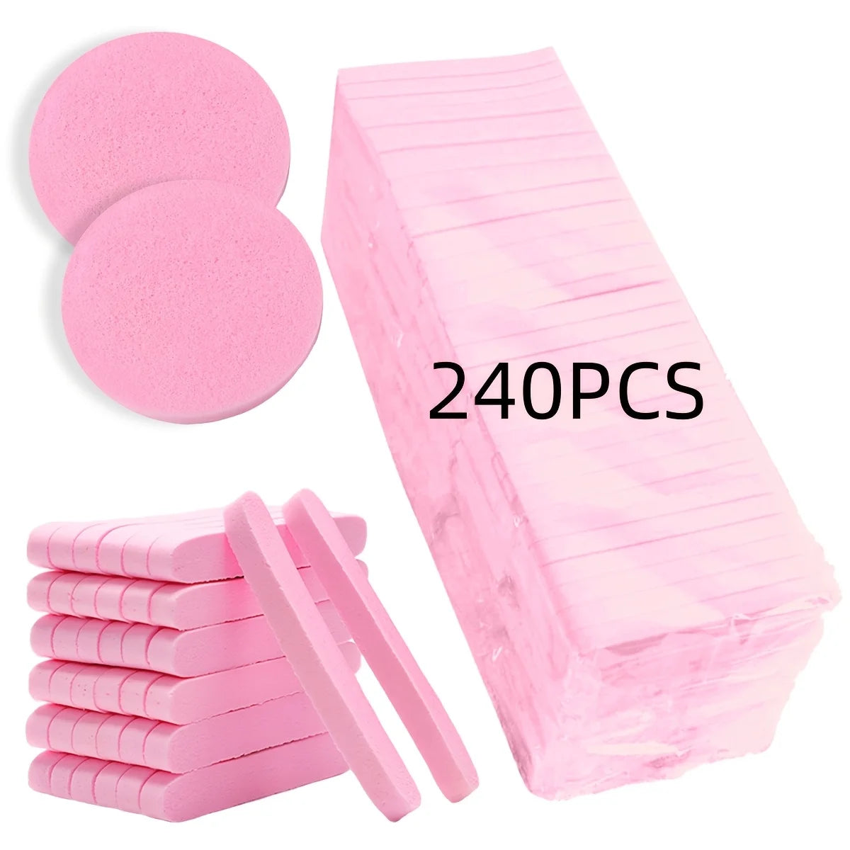 Compressed Facial Sponges (240-Count) — Bath Tool, Makeup Removal | Beautifully Within