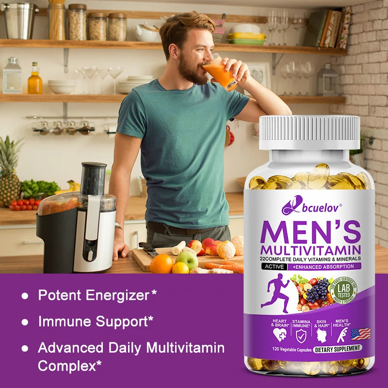 Men’s Daily Multivitamin – 22 Vitamins & Minerals for Energy & Health