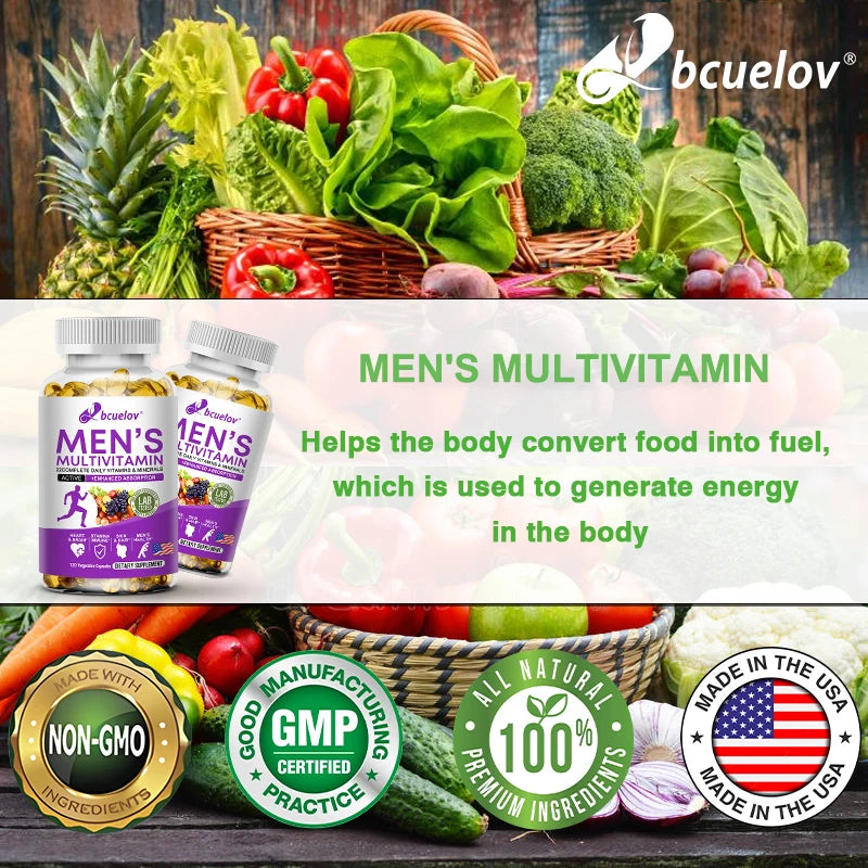 Men’s Daily Multivitamin – 22 Vitamins & Minerals for Energy & Health