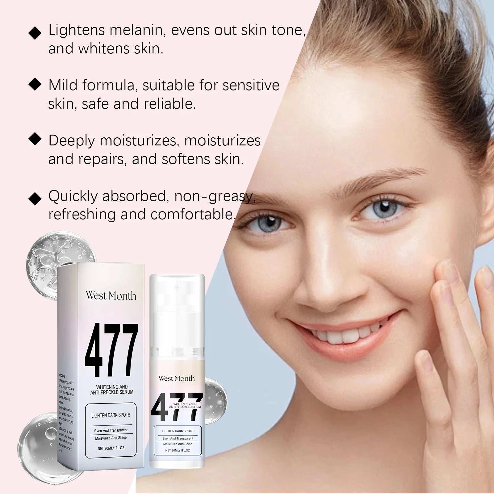 Niacinamide Facial Serum Fade Fine Line Moisturzing Brightening Rejuvenation Shrink Pores Fade Melanin Vitamin C Serum Skin Care
