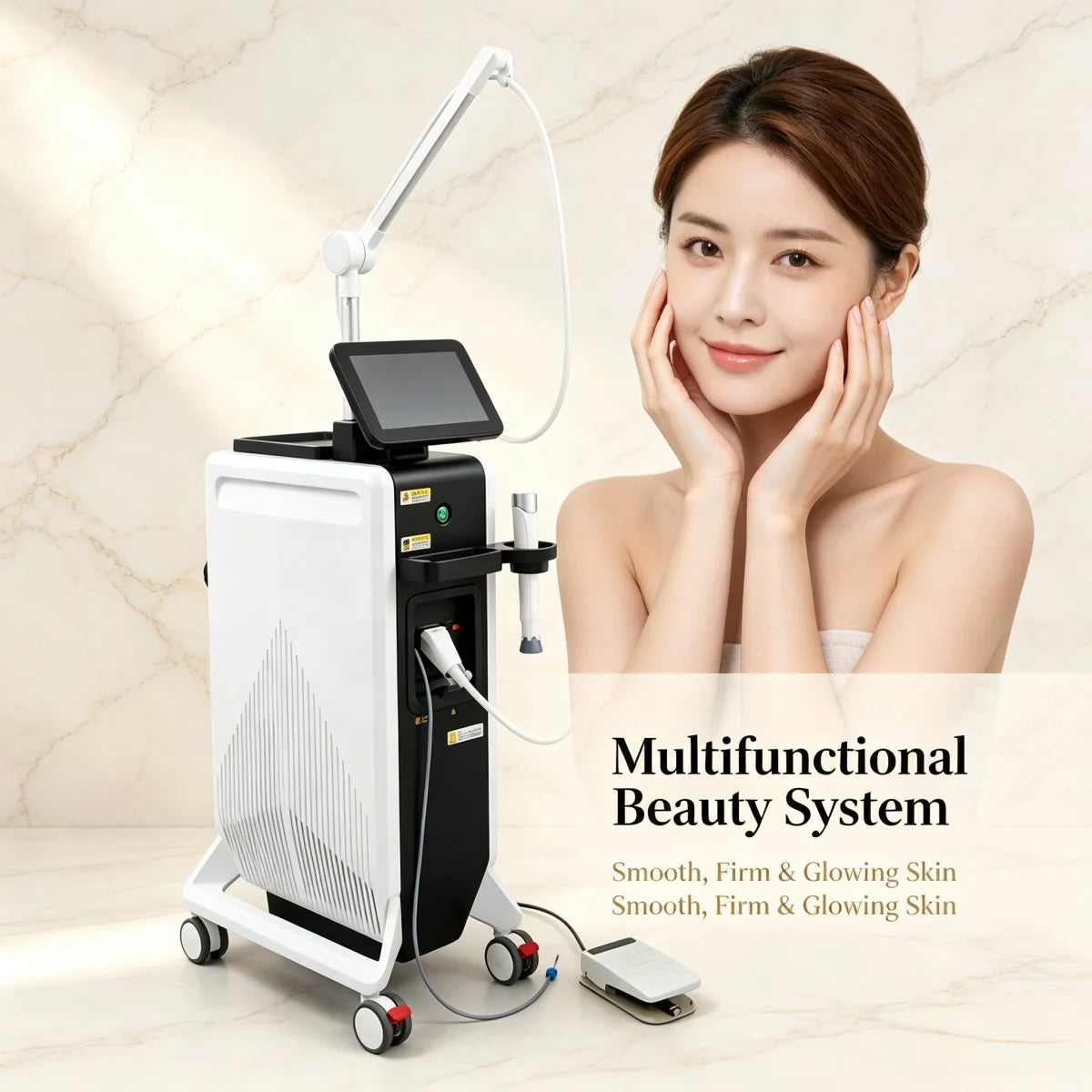 Myoslim Dual Frequency Monopolar Rf Facial Machine Skin Tightening Lifting Device