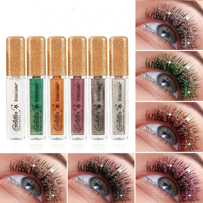 Silver Diamond Glitter Mascara – Waterproof, Curling, Fast Dry