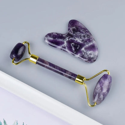 Amethyst Crystal Roller – Anti-Cellulite & Gua Sha Tool