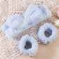 3PCS Coral Velvet Facial Set – Hairband & Wristband