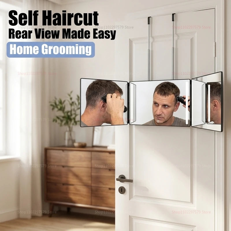 Foldable Three-Way Travel Vanity Mirror