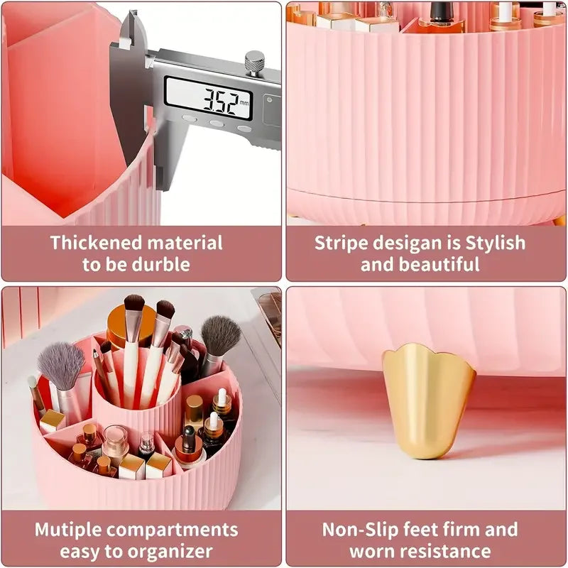Rotating Makeup Organizer – 360° Brush & Tool Holder