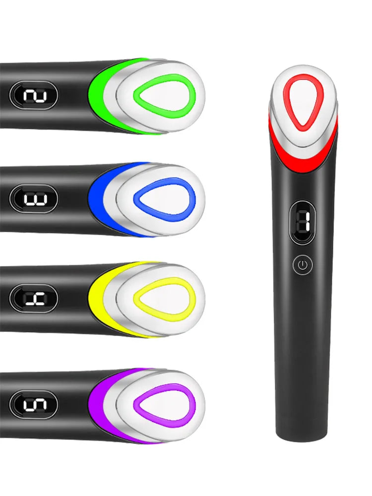 7 Color Led Eye Light Therapy Wand Red Blue Facial Skincare Massager