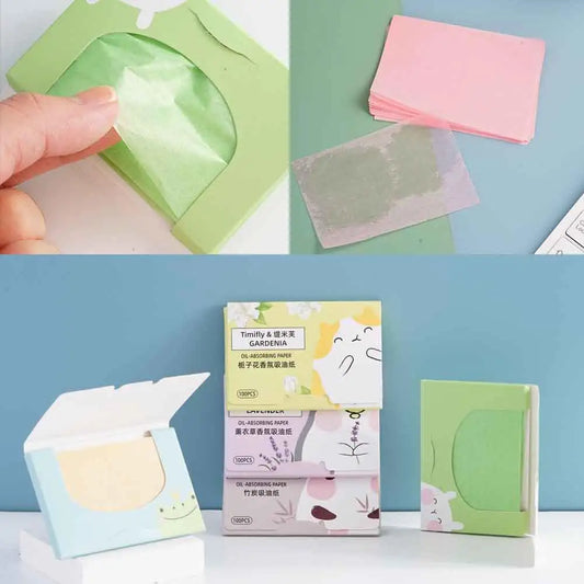 100PCS Oil Absorbing Face Paper – Anti-Grease Skincare Sheets