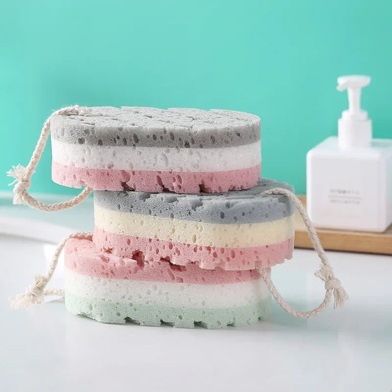 Exfoliating Body Scrub Sponge & Massage Brush — Bath Tool, Self-Care | Beautifully Within