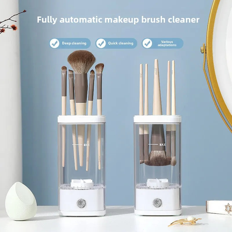 Automatic Makeup Brush Cleaning Machine Electric Cosmetic Tool with Storage Case for Powder Puff Sponge Lazy Beauty Essential