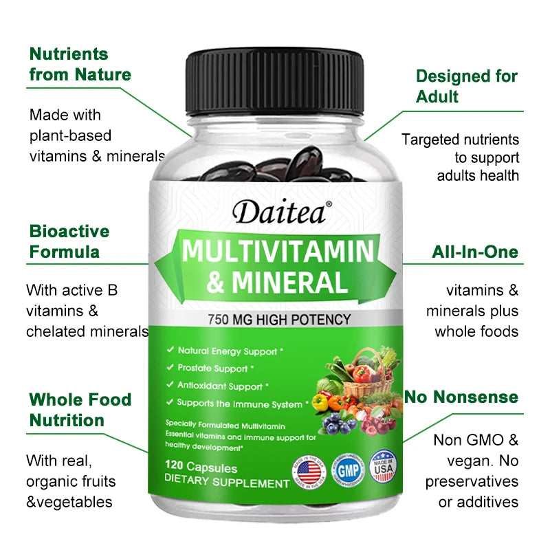 Multivitamin Capsules – Energy, Skin, Eye & Immune Support (Unisex)