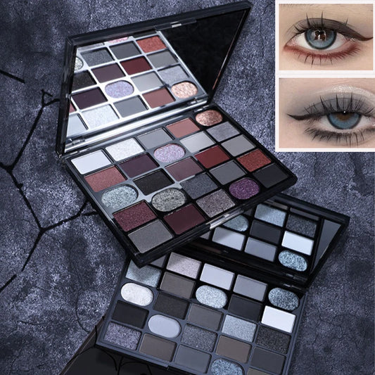 Black Smoky Eyeshadow Palette – Glitter Eye Makeup
