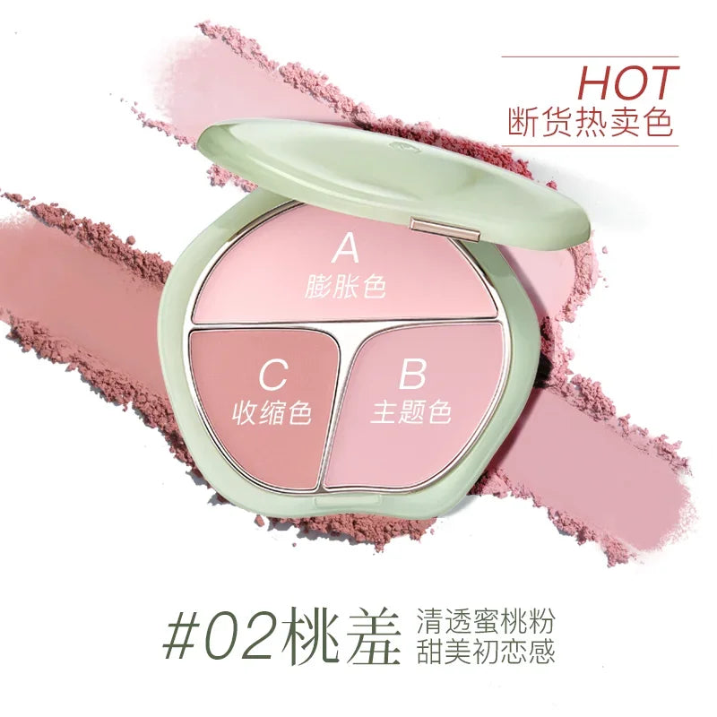 TIMAGE 3-Colour Sculpting Blush Palette — Highlight & Contour - image 7