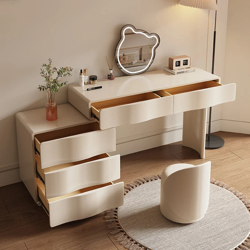 Trendy Beauty Vanity Dresser Modern Nordic Unique Elegant Makeup Table Luxury Simple Table Coiffeuse Maquillage Home Furniture