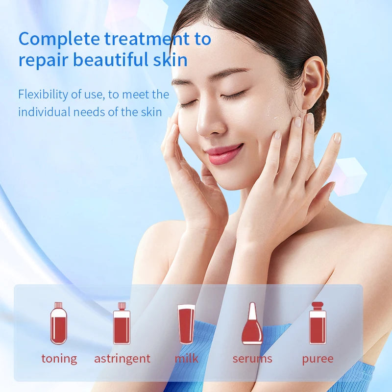Hot Cold Facial Hammer Massager Blue Light Pore Care Beauty Tool