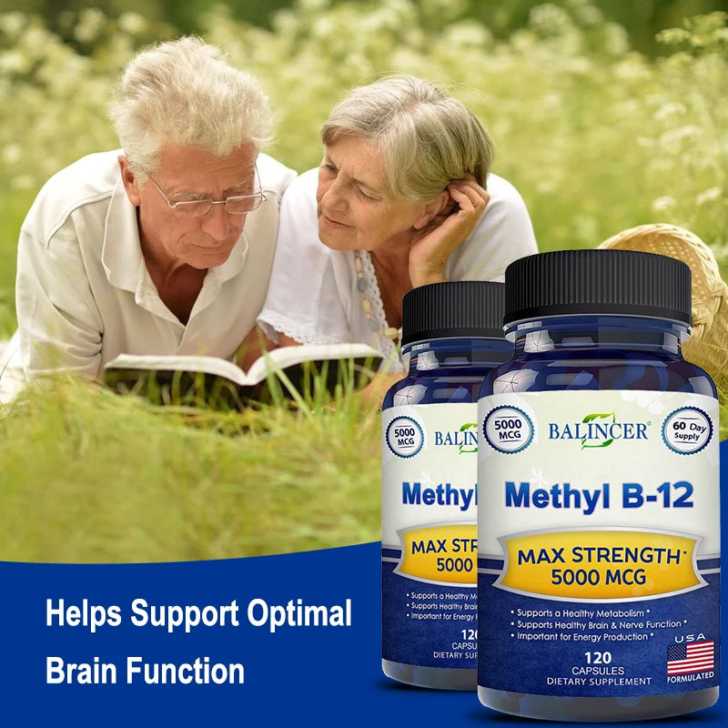 Vitamin B12 5000mcg – Energy, Brain & Heart Health Support