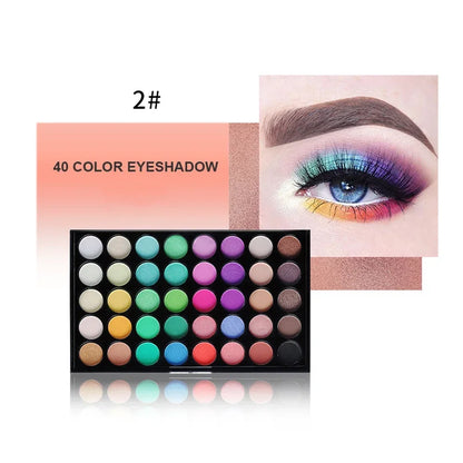 40-Color Eyeshadow Palette – Matte, Glitter & Shimmer
