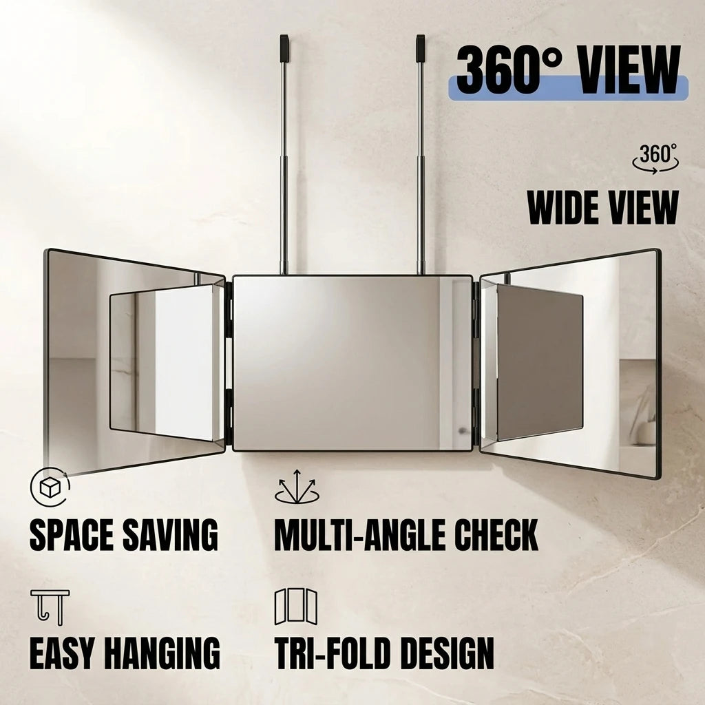 Foldable Three-Way Travel Vanity Mirror — Never lose your well-lit vanity setup when you're on the go | Beautifully Within