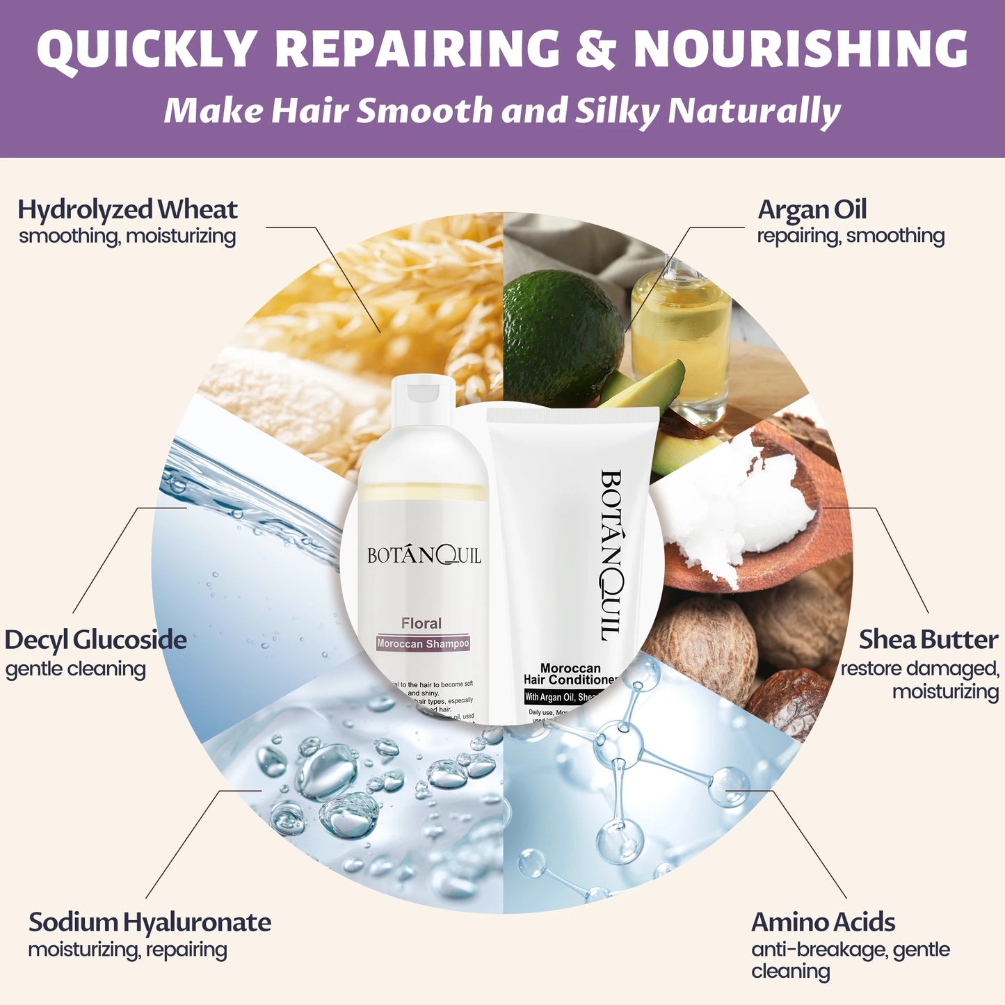 BOTÁNQUIL Argan Oil Shampoo & Conditioner – Moisturizing Set