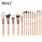 BEILI Pink Makeup Brush Set – Powder & Eyeshadow
