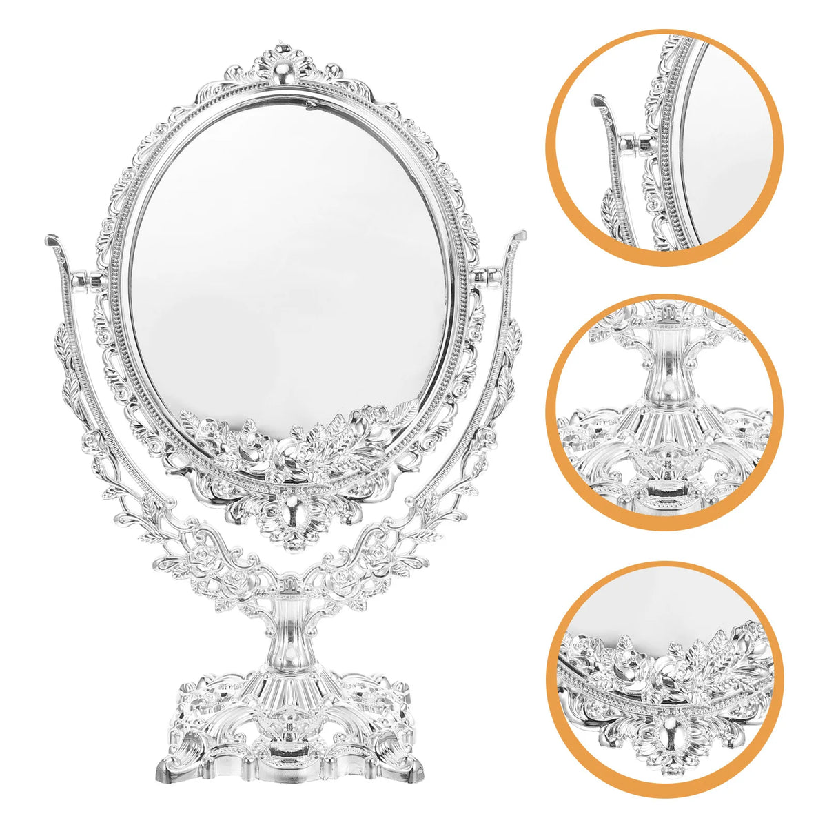 Retro Oval Swivel Vanity Mirror — Double-Sided Mirror, Retro Style | Beautifully Within