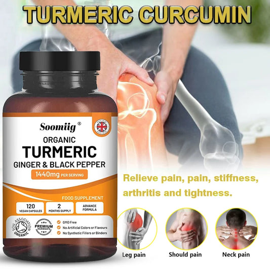 Turmeric + Ginger & Black Pepper Capsules – Joint & Flexibility Support