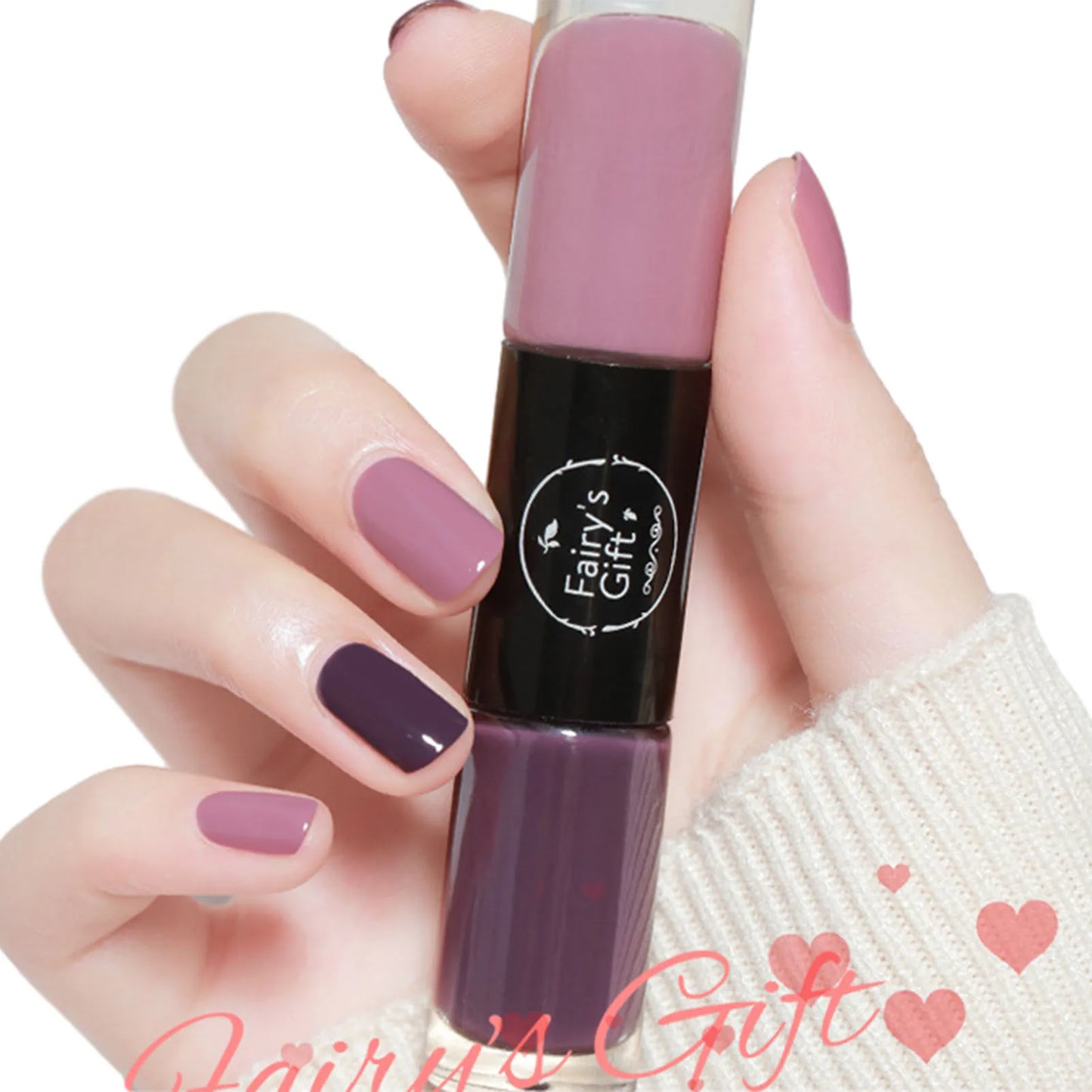 2-in-1 Glitter Nail Polish – Long-Lasting Quick-Dry Gel