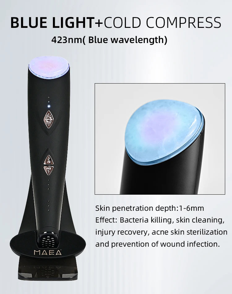 Lesenbeauty Multifunction Skincare Device Pro Hot Compress Skin Care LED Light Therapy EMS Face Lifting Beauty Massager