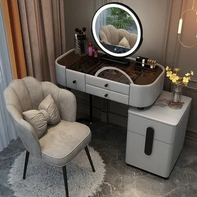 Wide Vanity Table with Storage Drawer