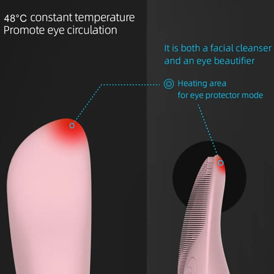 Sonic Heated Facial Cleansing Brush with Eye Massager - image 5