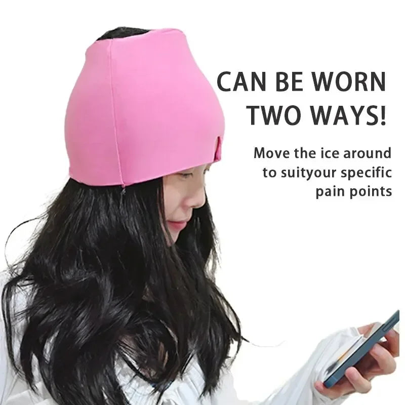 Portable Gel Cold Hot Head Ice Cap with Sleep Eye Mask for Relaxation