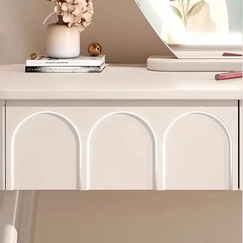 Simple Vanity Table Classic Vintage Drawer Storage Vanity Table European Modern Table Coiffeuse Maquillage Bedroom Furniture
