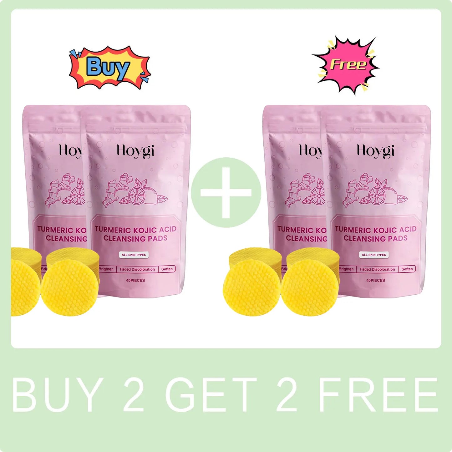 Turmeric Kojic Acid Cleansing Pads – Exfoliating & Oil Control